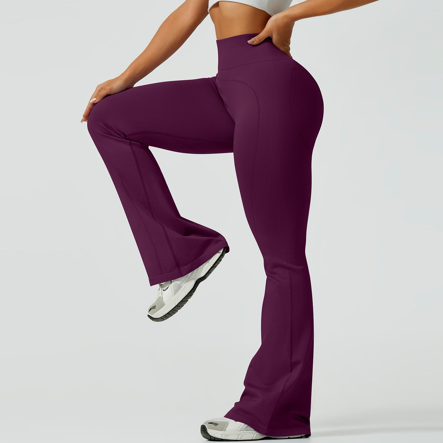 TIMEOFFPantalones de cintura alta y pierna ancha