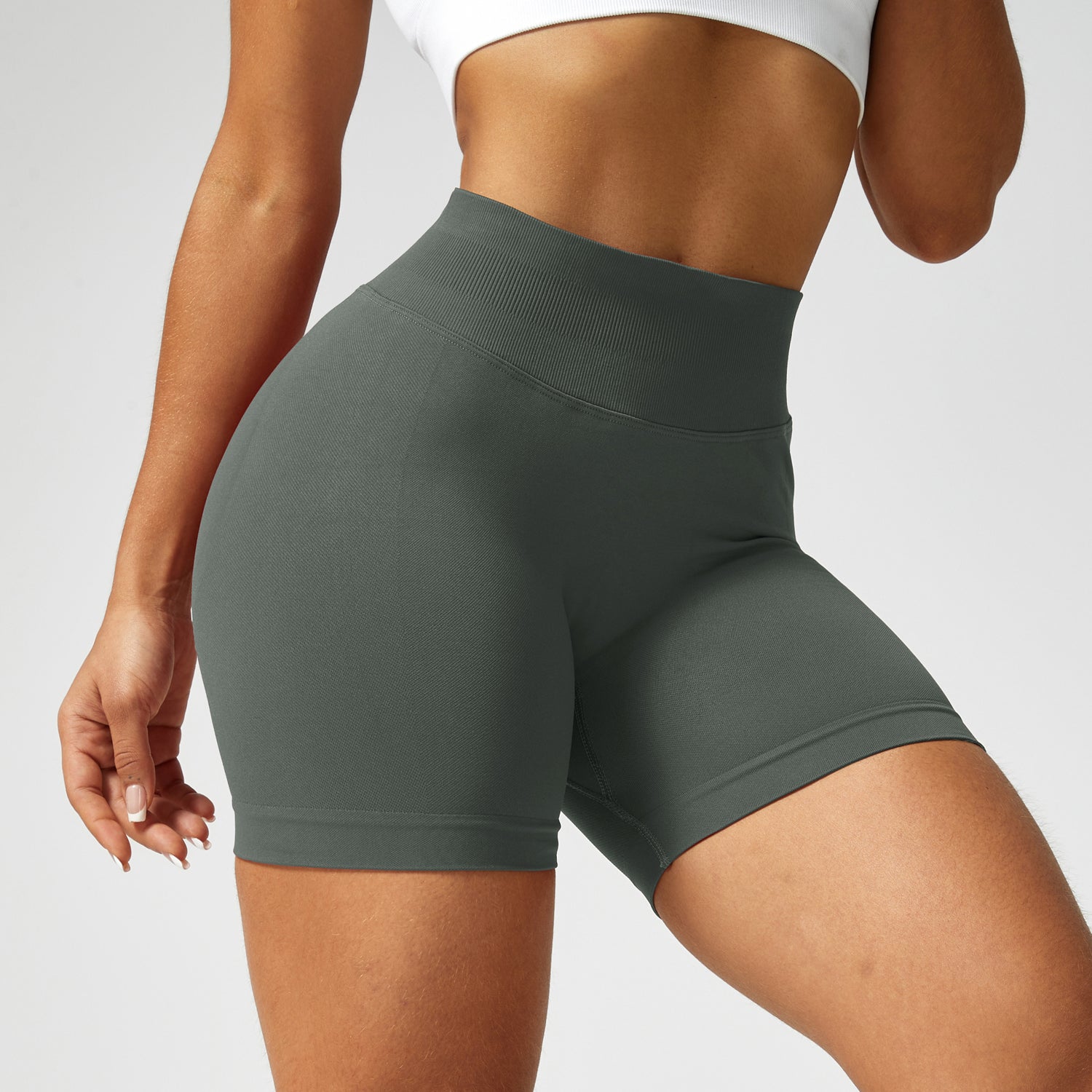 TIMEOFF Pantalones cortos de cintura alta para la cadera