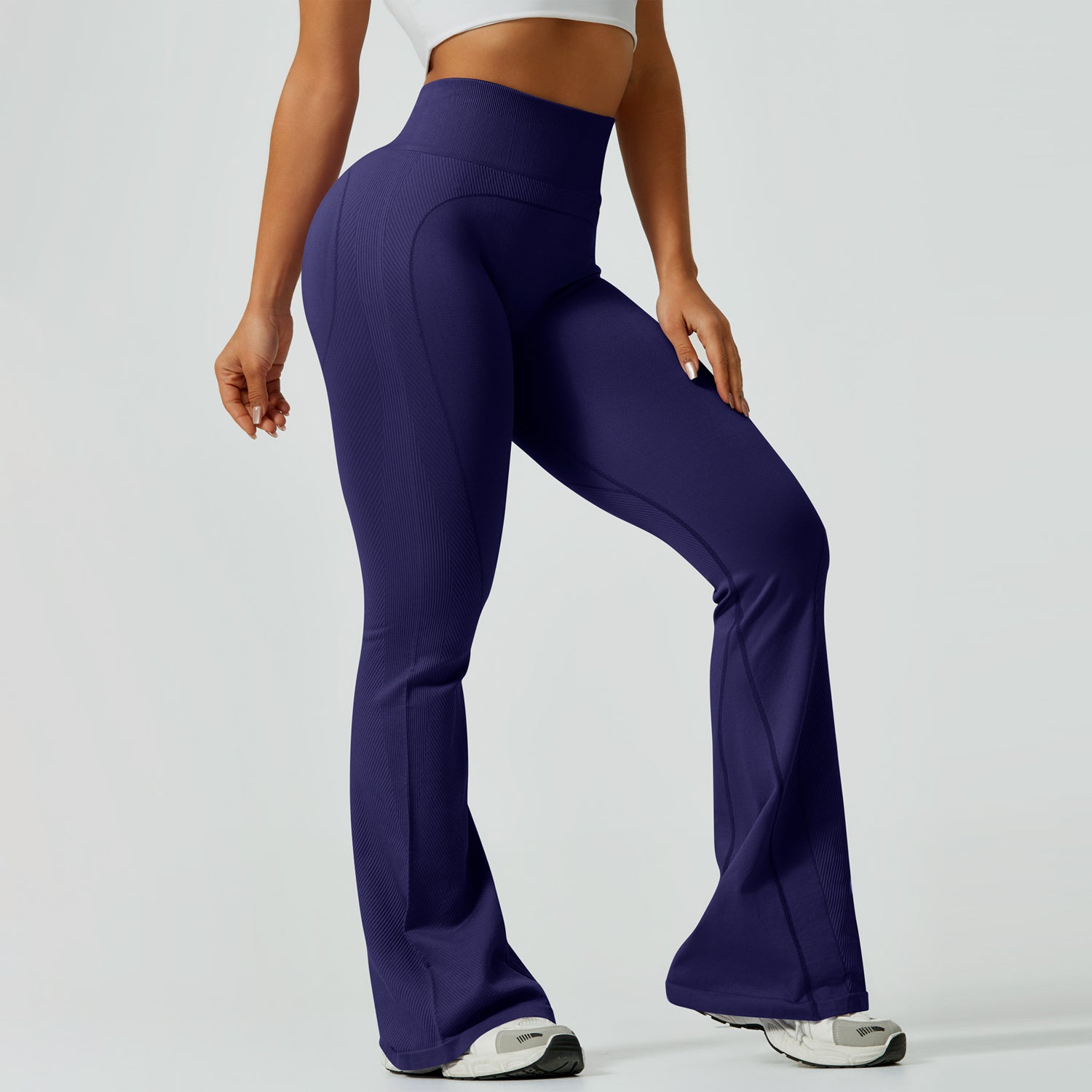 TIMEOFFPantalones de cintura alta y pierna ancha