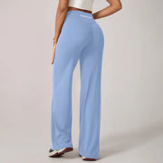 TimeOFF Women's Wide-Leg Pants – High-Waisted, Draped Pant Legs for Comfort & Flattering Fit in Yoga, Workouts & Daily Casual Wear Outfits Chic elastic waist yoga pant gym