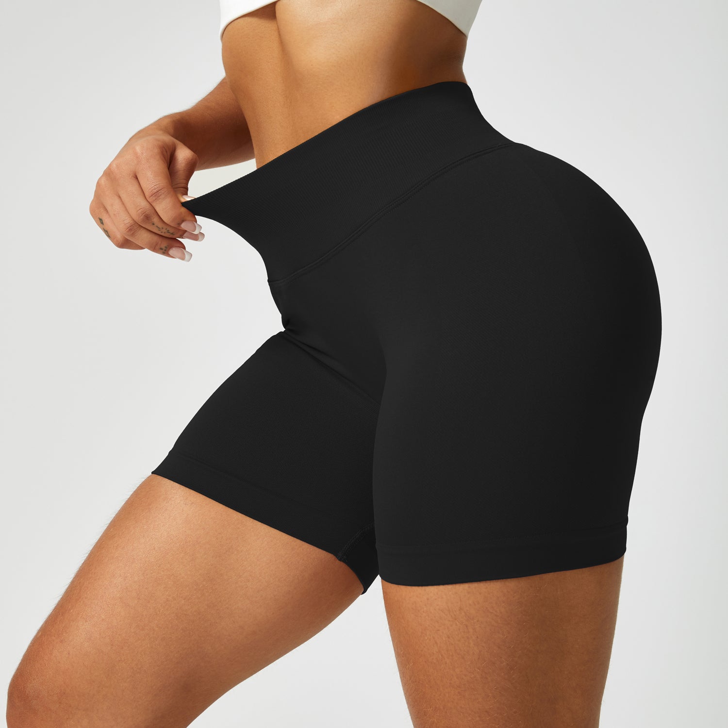 TIMEOFF Pantalones cortos de cintura alta para la cadera