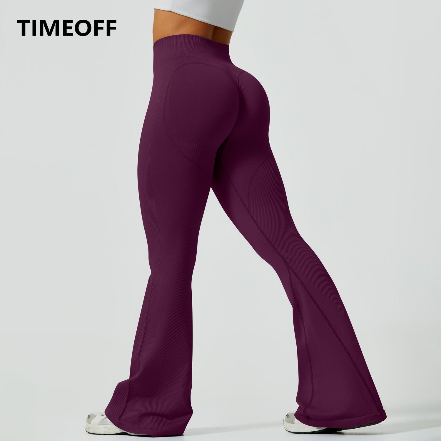 TIMEOFFPantalones de cintura alta y pierna ancha