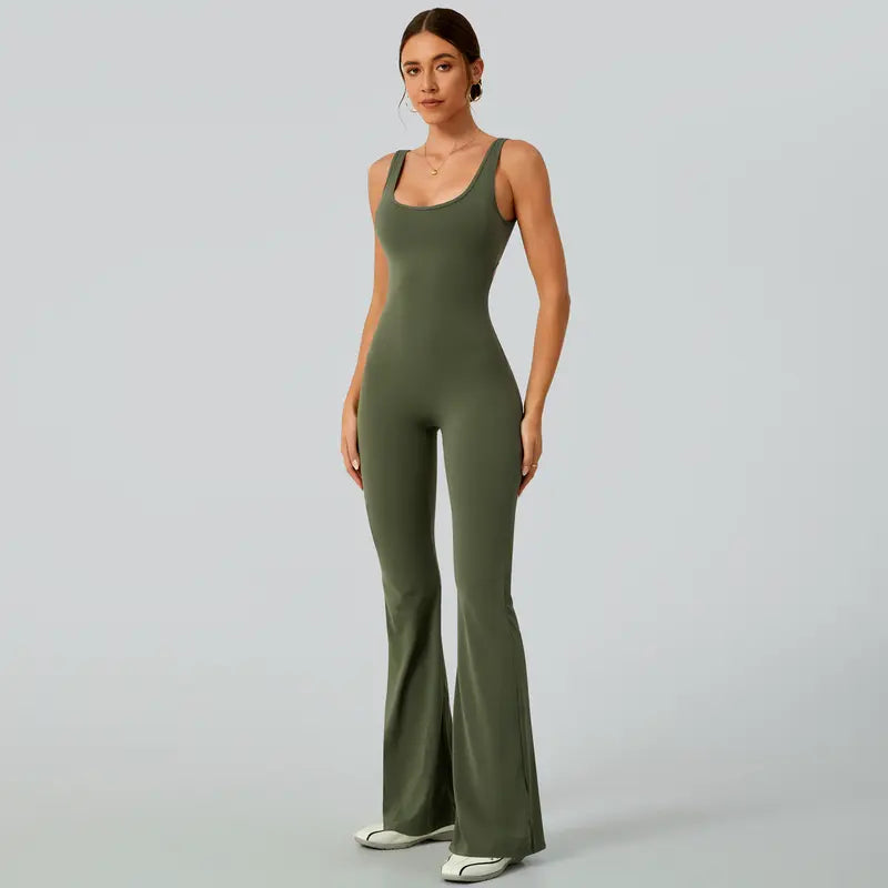 Traje de yoga de una sola pieza traje de cuerpo apretado Control