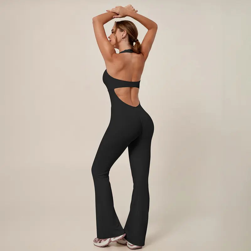 Mono deportivo para mujer con tirantes y espalda descubierta sin mangas