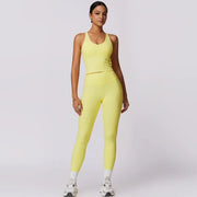 TimeOFF Women's Crisscross Back Tank & High-Waist Butt-Lift Leggings Set , Quick-Dry, Moisture-Wicking , Yoga, Gym & Fitness Workouts , Stylish Activewear for Women,sweatsuit set outfit,comfort sweat set,sweatsuits women,summerwins