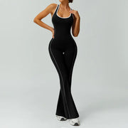 TimeOFF Women's Two-Piece Open-Back Tank & Flared Leggings Set, Lift & Shape Effect, Solves Stylish Support & Flattering Fit Need for Yoga, Fitness Workouts & Active Lifestyle Scenarios,sweatsuits women,loungesetwomen,comfort sweat set
