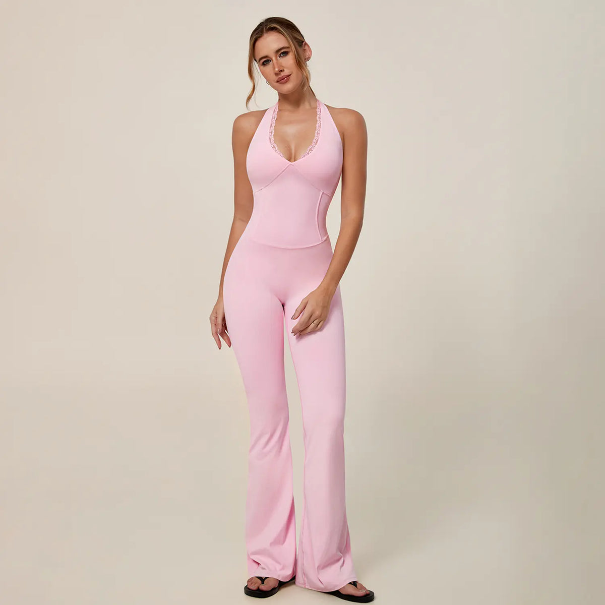 Mono deportivo para mujer con tirantes y espalda descubierta sin mangas