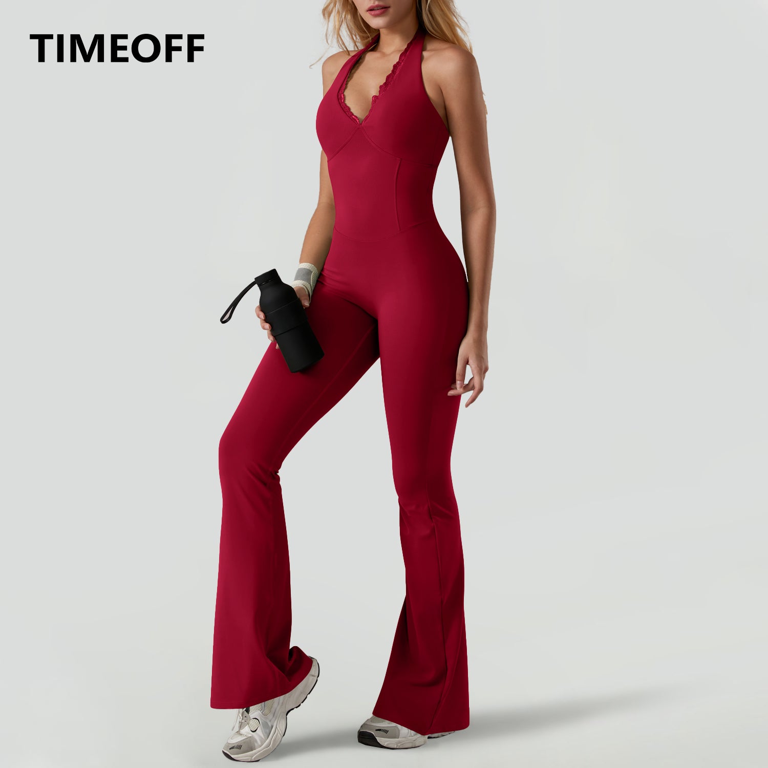 TIMEOFF Pantalones Unidos en la espalda
