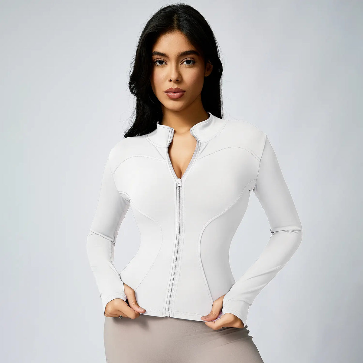 Ejercicio Ropa Cuello de la tripulación Casual Elástico Fitness Correr Ropa