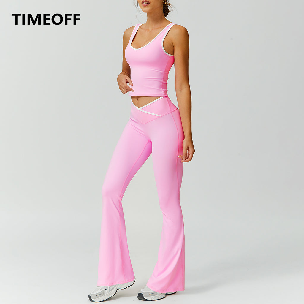 TIMEOFF Conjunto tirantes y pantalones acampanados