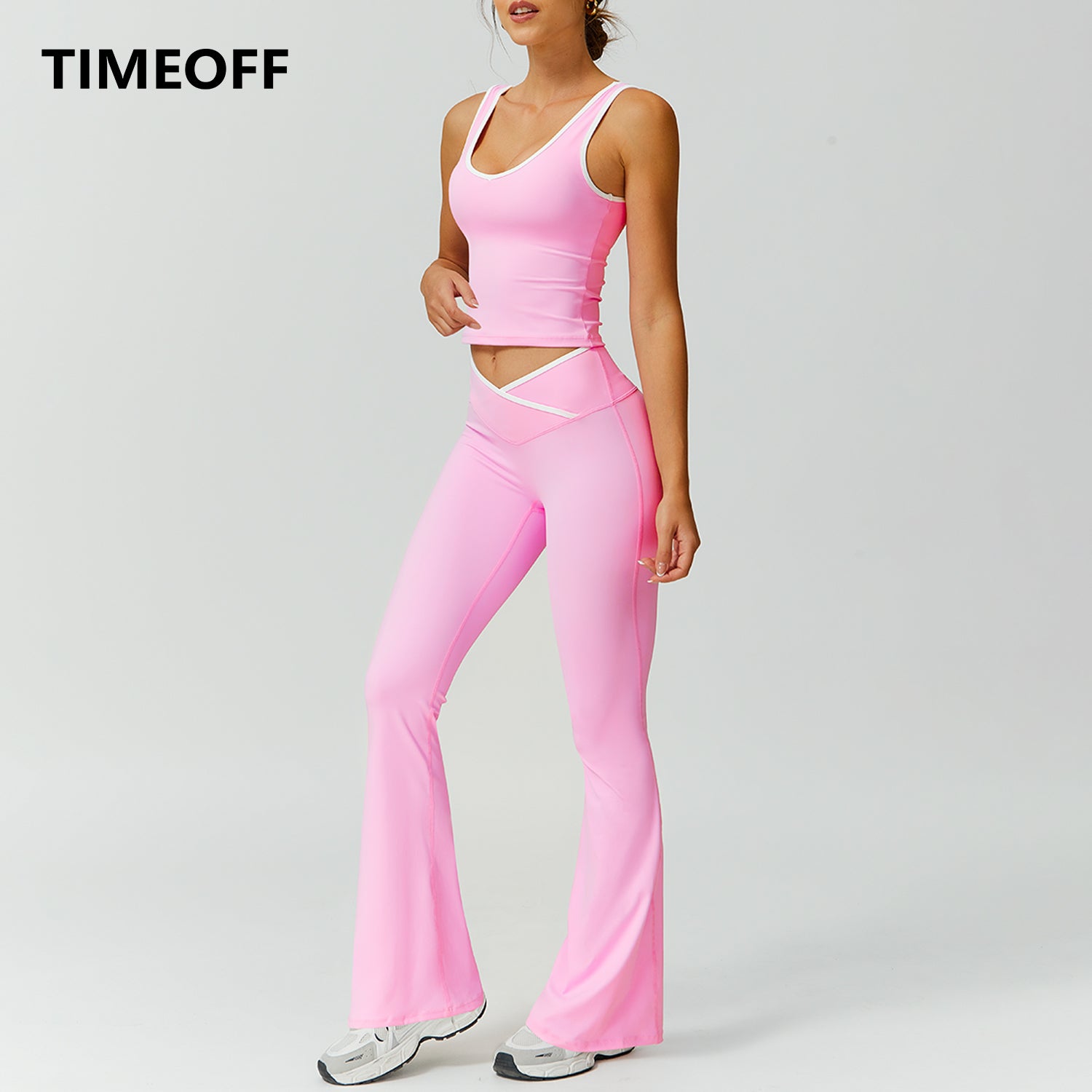 TIMEOFF Conjunto tirantes y pantalones acampanados