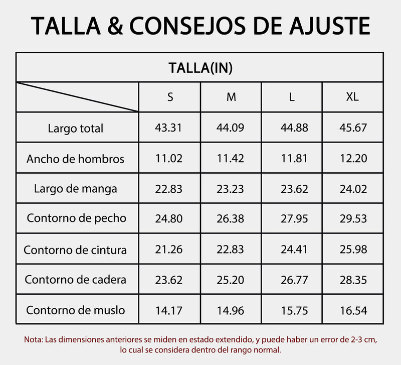 Guía de tallas