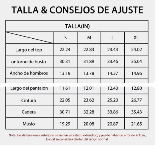 Guía de tallas