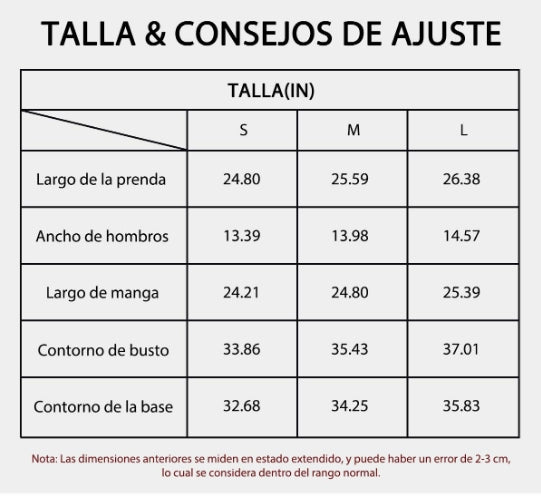 Guía de tallas