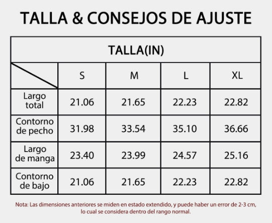 Guía de tallas