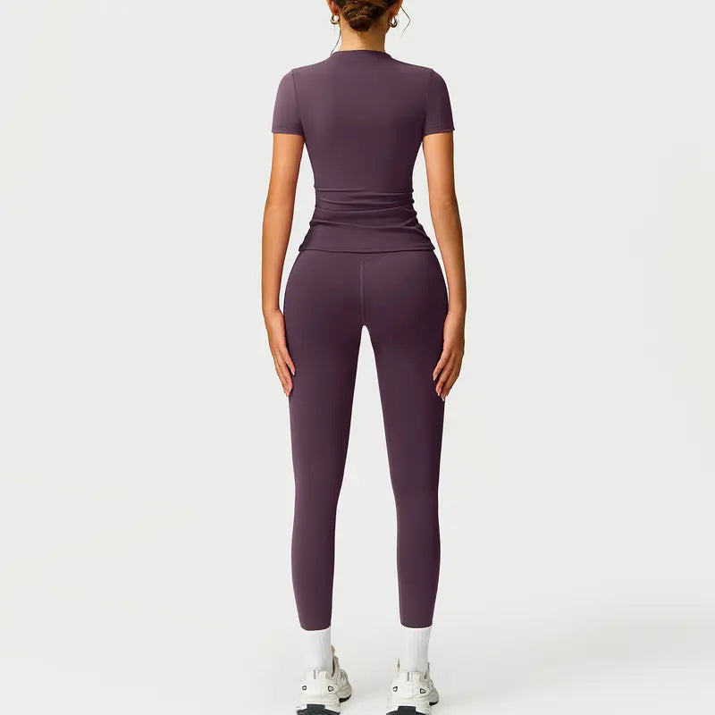 Mujeres Traje sin costuras manga corta pantalones