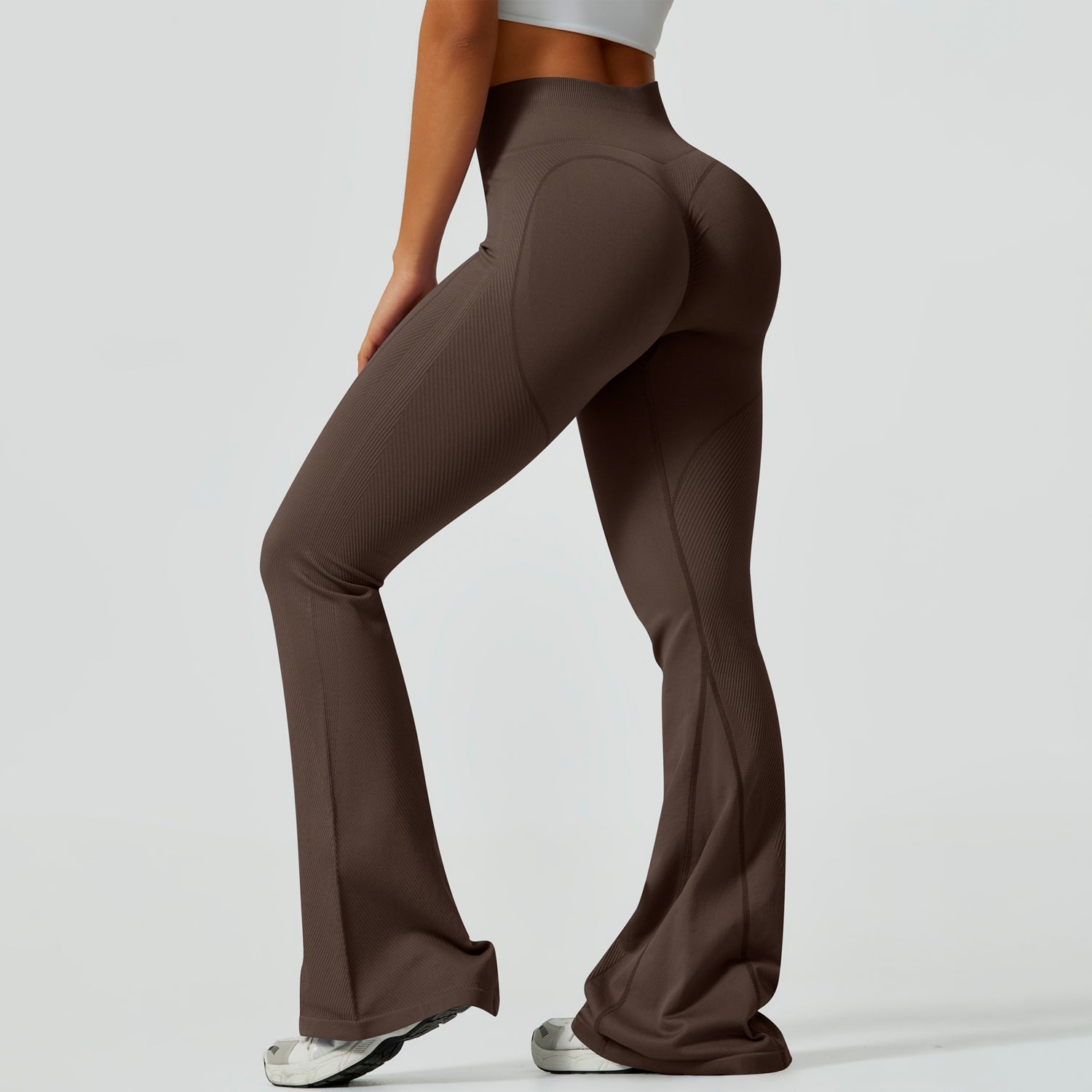 TIMEOFFPantalones de cintura alta y pierna ancha