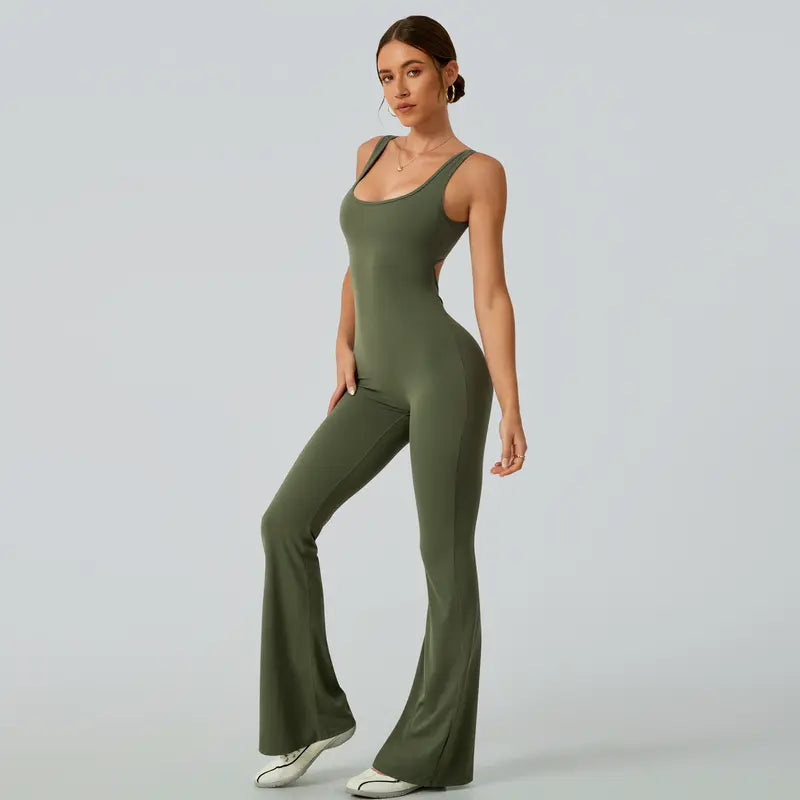 Traje de yoga de una sola pieza traje de cuerpo apretado Control