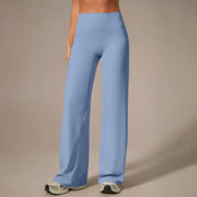TimeOFF Women's Wide-Leg Pants – High-Waisted, Draped Pant Legs for Comfort & Flattering Fit in Yoga, Workouts & Daily Casual Wear Outfits Chic elastic waist yoga pant gym