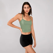 TIMEOFF Women's Strappy Backless Crop Top, Stretchy Form-Fitting Yoga Vest for Fitness and Workout Activewear