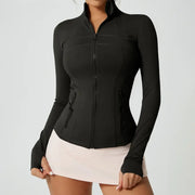 Entrenamiento Gimnasio Entrenamiento Ropa Chaqueta de cuello de la tripulación Yoga Outfits