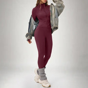Conjunto deportivo de dos piezas para mujer con chaqueta de manga