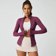 Entrenamiento Gimnasio Entrenamiento Ropa Chaqueta de cuello de la tripulación Yoga Outfits