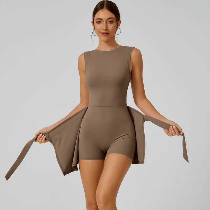 vestido de una sola pieza encaje de alta moda Vestido de gimnasio Trajes