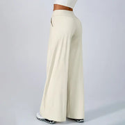 TIMEOFF Women's High Waist Wide Leg Pants, Buttery Soft Stretchy Fabric Workout Clothing with Pockets for Yoga and Casual Wear