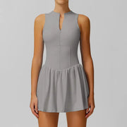 TIMEOFF Women's Sleeveless Sporty Dress - Concealed Zipper, Waist-Dart Pocket, Anti-Exposure - Golf Apparel, Tennis Attire, Workout Athleisure Dresses,summerwins