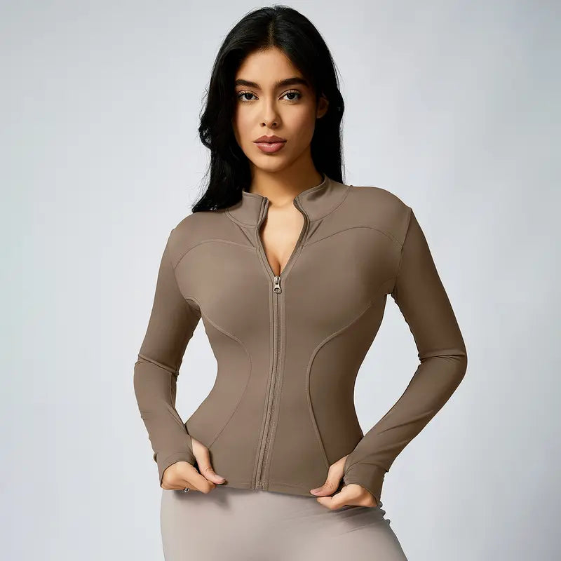 Ejercicio Ropa Cuello de la tripulación Casual Elástico Fitness Correr Ropa