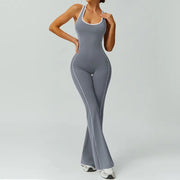 TimeOFF Women's Two-Piece Open-Back Tank & Flared Leggings Set, Lift & Shape Effect, Solves Stylish Support & Flattering Fit Need for Yoga, Fitness Workouts & Active Lifestyle Scenarios,sweatsuits women,loungesetwomen,comfort sweat set