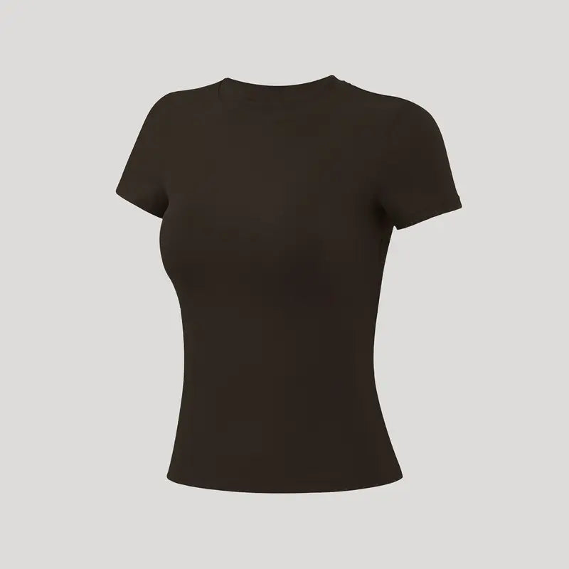 Playera Deportiva Mujer Manga Corta Ajustada
