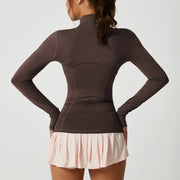 Entrenamiento Gimnasio Entrenamiento Ropa Chaqueta de cuello de la tripulación Yoga Outfits