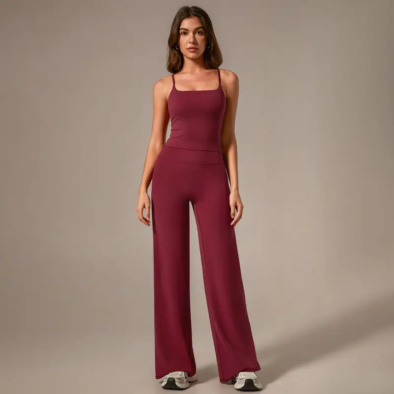 TIMEOFF Women's 2-Piece Athleisure Workout Set for Women - Adjustable Strap Tank Top & Leggings, Buttery Soft 4-Way Stretchy Fabric, Butt-Lifting, Tummy Control, Non-Slip, Breathable, Ideal for Yoga, Gym, Workout Sets For Women, Tank Tops,summerwins