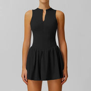 TIMEOFF Women's Sleeveless Sporty Dress - Concealed Zipper, Waist-Dart Pocket, Anti-Exposure - Golf Apparel, Tennis Attire, Workout Athleisure Dresses,summerwins