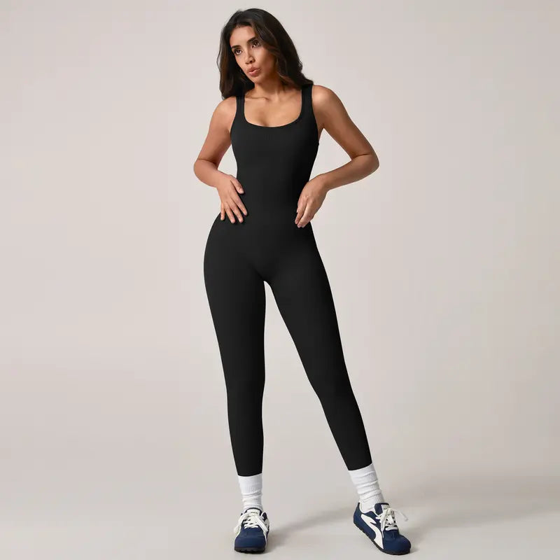 Bodysuit sin costuras de cintura delgada con costillas