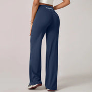 TimeOFF Women's Wide-Leg Pants – High-Waisted, Draped Pant Legs for Comfort & Flattering Fit in Yoga, Workouts & Daily Casual Wear Outfits Chic elastic waist yoga pant gym