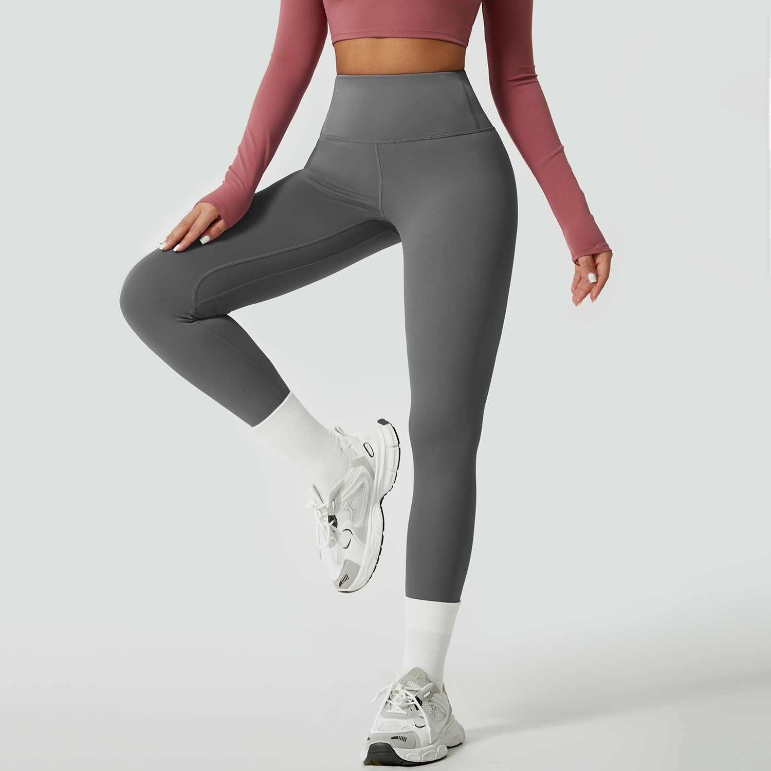 TIMEOFF Pantalones de yoga ajustados con cintura alta