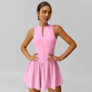 TIMEOFF Women's Sleeveless Sporty Dress - Concealed Zipper, Waist-Dart Pocket, Anti-Exposure - Golf Apparel, Tennis Attire, Workout Athleisure Dresses,summerwins