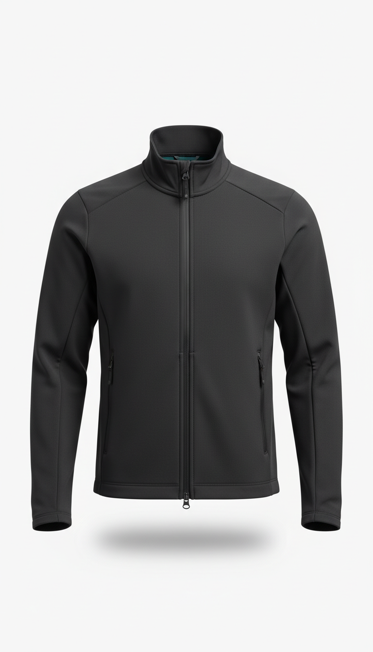 Technical Zip-Up Jacket Deep Charcoal
