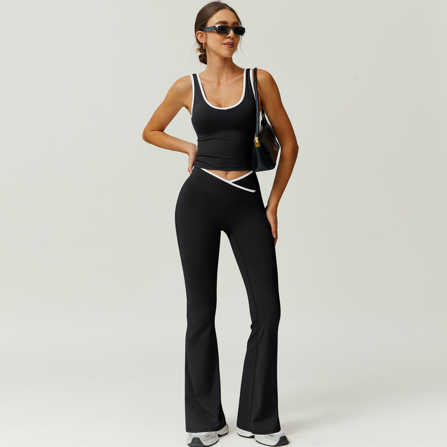 TIMEOFF Conjunto tirantes y pantalones acampanados