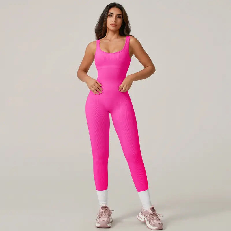 Bodysuit sin costuras de cintura delgada con costillas