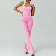 TimeOFF Women's Two-Piece Open-Back Tank & Flared Leggings Set, Lift & Shape Effect, Solves Stylish Support & Flattering Fit Need for Yoga, Fitness Workouts & Active Lifestyle Scenarios,sweatsuits women,loungesetwomen,comfort sweat set