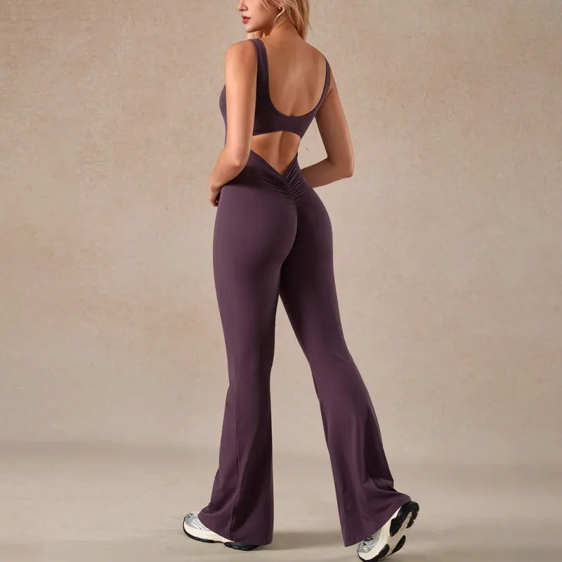 Traje de yoga de una sola pieza traje de cuerpo apretado Control