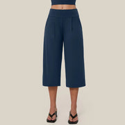 TIMEOFF Women's 2 Piece Active Outfit, Crisscross Back V-Neck Crop Sports Bra & High Waist Pocket Culottes, Soft Stretchy Fabric, Convenient Storage for Yoga, Workout & Daily Casual Streetwear summerwins