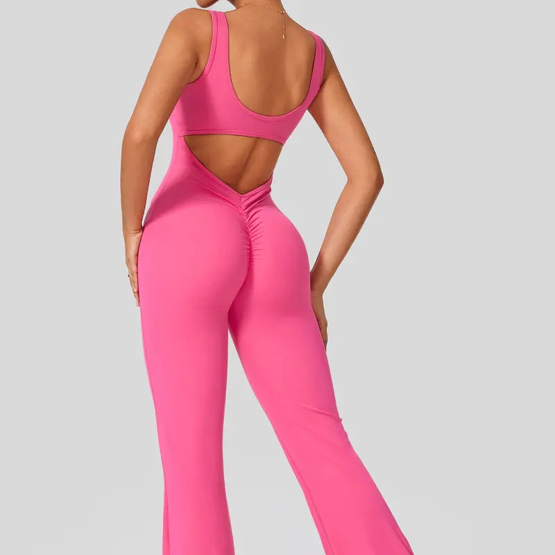 Traje de yoga de una sola pieza traje de cuerpo apretado Control