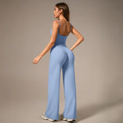 TimeOFF Women's Wide-Leg Pants – High-Waisted, Draped Pant Legs for Comfort & Flattering Fit in Yoga, Workouts & Daily Casual Wear Outfits Chic elastic waist yoga pant gym