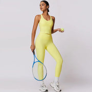 TimeOFF Women's Crisscross Back Tank & High-Waist Butt-Lift Leggings Set , Quick-Dry, Moisture-Wicking , Yoga, Gym & Fitness Workouts , Stylish Activewear for Women,sweatsuit set outfit,comfort sweat set,sweatsuits women,summerwins
