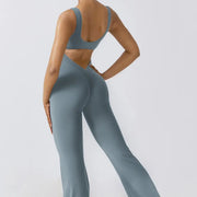Traje de yoga de una sola pieza traje de cuerpo apretado Control